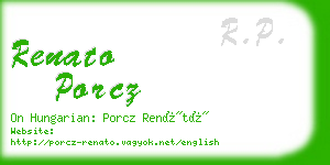 renato porcz business card